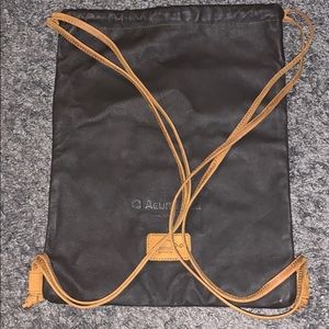 Leather drawstring backpack